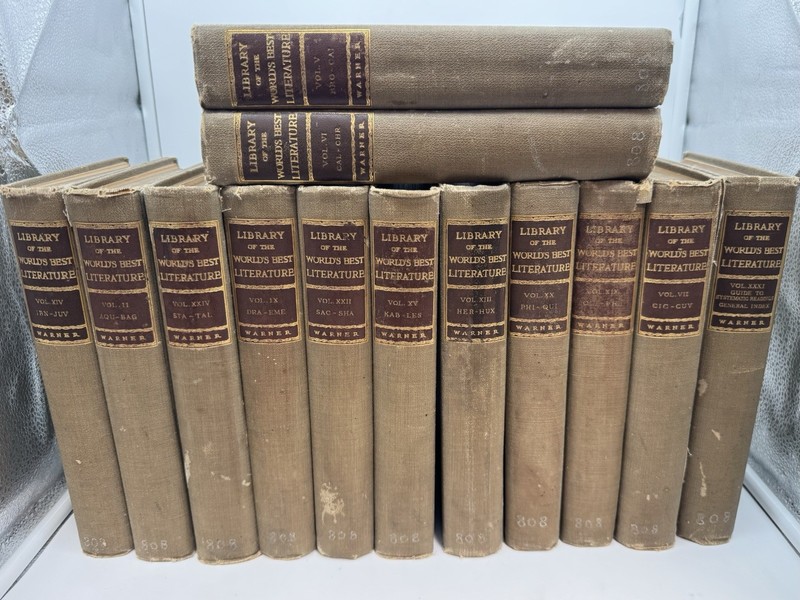 1896 Library of the World’s Best Literature 13 Book Lot Vols II, V, Warner Sets