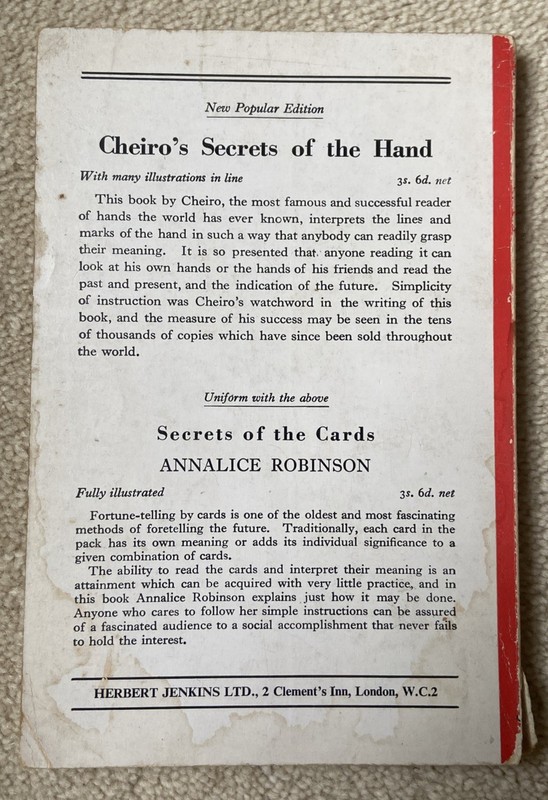 Cheiro’s Secrets Of The Hand The Palmists Guide Paperback 92 Pages Illustrated gallery
