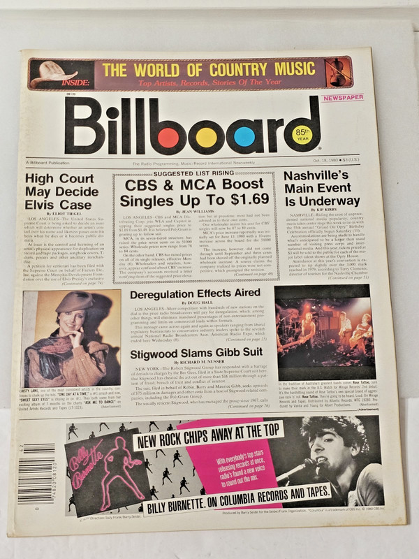 Billboard Magazine Oct 18 1980 World of Country Music Dolly Parton Mac Davis Ads