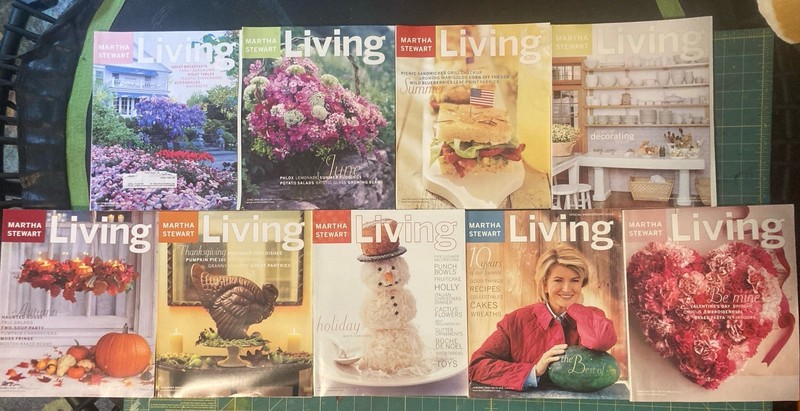 Martha Stewart Living 9 Magazine Lot May 2000 – Feb 2001 Thanksgiving Christmas