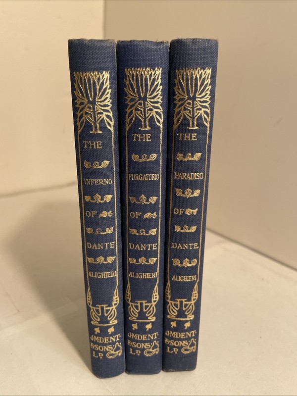 DANTE ALIGHIERI DIVINE COMEDY; 3 vols; Dent, Aldine (1954-1956) Italian English