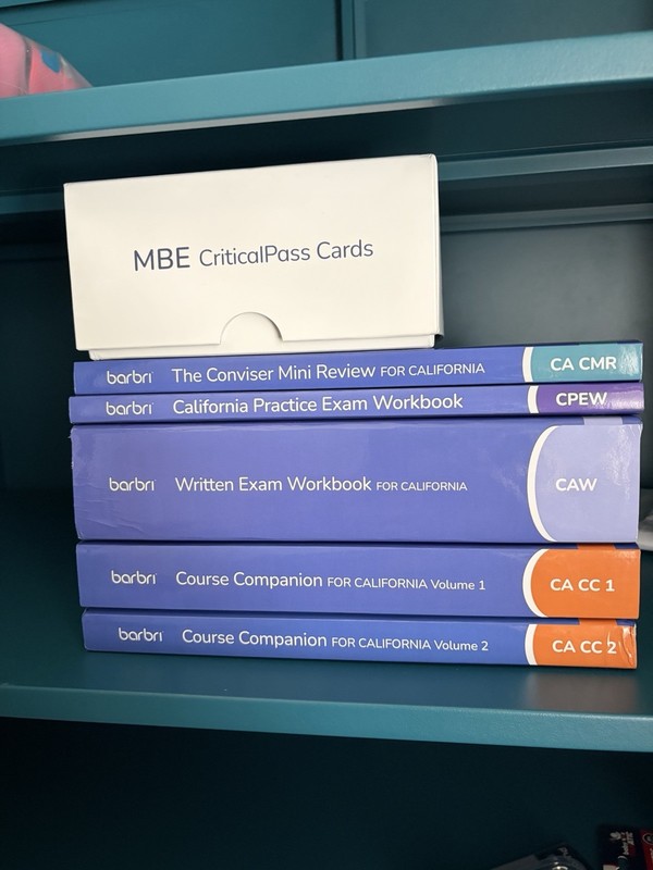 Barbri California Bar Exam Prep Box Set w/ MBE CriticalPass Cards & Workbooks