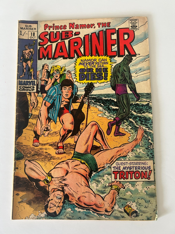 Prince Namor The SUB-MARINER #18 – Oct – 1969 – VG