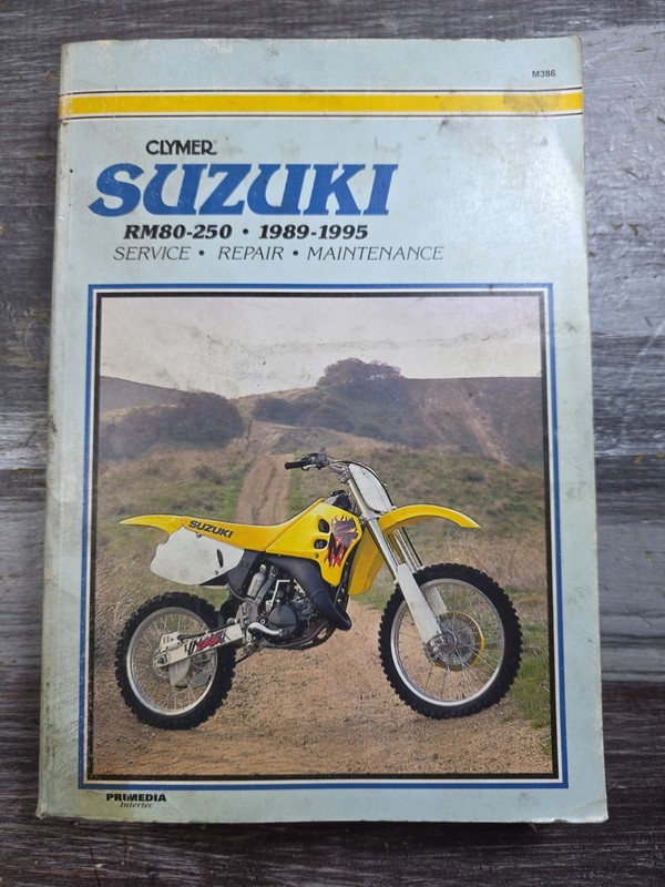 CLYMER Repair Maintenance Manual M386 Suzuki RM80-250 1989-1995