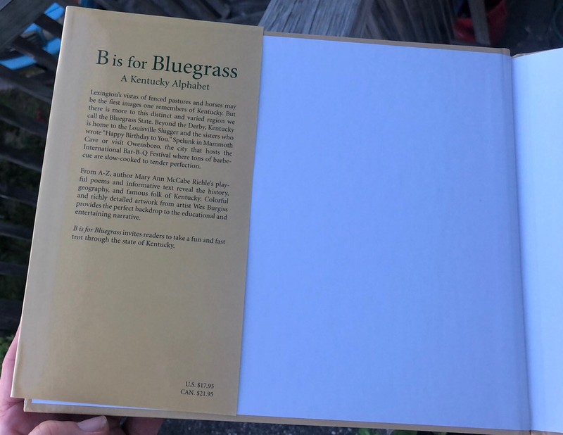 B IS FOR BLUEGRASS A KENTUCKY ALPHABET MARY ANN MCCABE RIEHLE ILL. WES BURGISS gallery