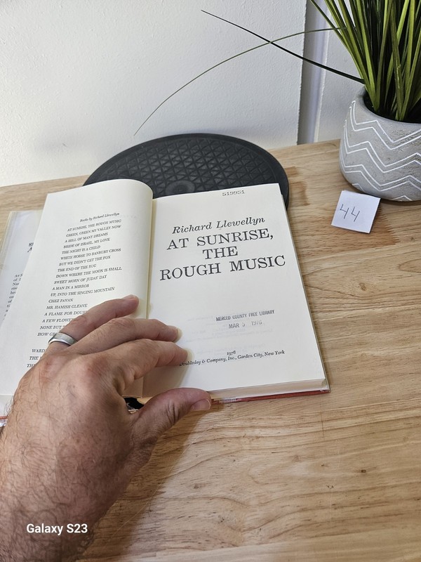 At Sunrise, The Rough Music by RICHARD LLEWELLYN 1976 First US Edition gallery