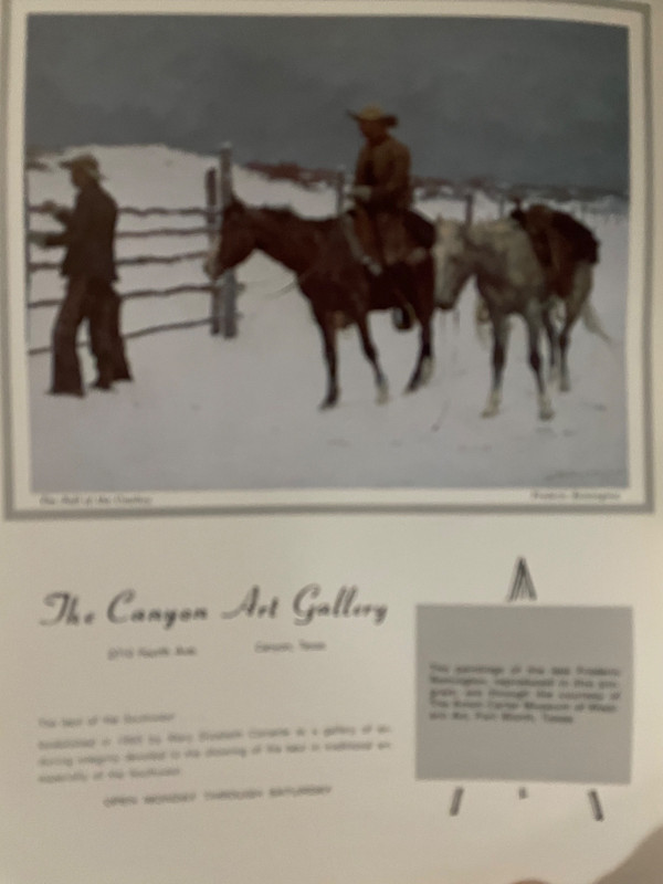 FREDERIC REMINGTON 1978 "TEXAS" PROGRAM 34 PICS NEAR MINT! gallery