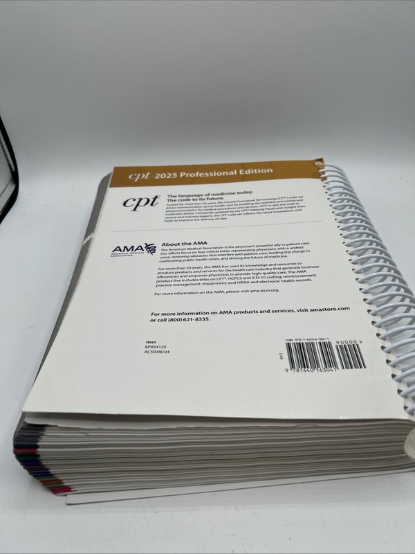 CPT Professional Edition 2025 by American Medical Association (2024, Spiral) gallery