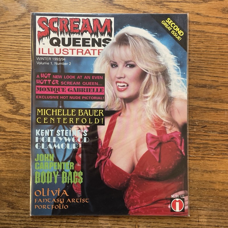 Scream Queens Illustrated Vol 1 #2 Magazine 1993/4- Michelle Bauer CF – OliviaSR