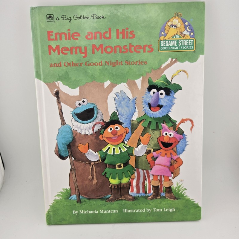 Ernie And His Merry Monsters Sesame Street Goodnight By Tom Leigh Hardcover Book