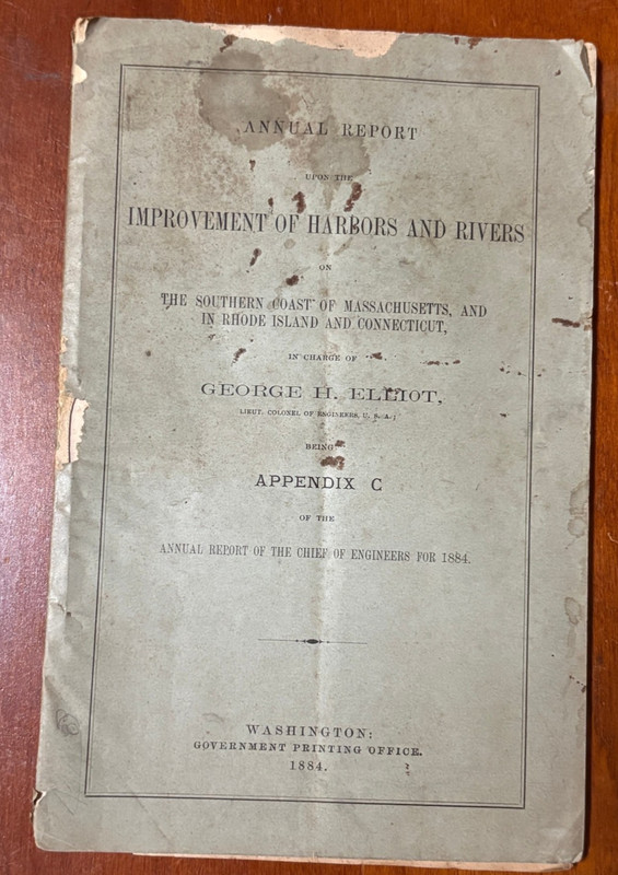 George H Elliot, Imprvmnt of Harbors and Rivers of Mass, RI & CT, Wash. GPO 1884