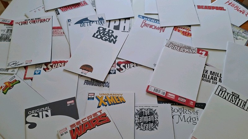 Comics Grab Bag:10 Random Blank Sketch Covers Marvel DC Indie Spider-Man Batman+