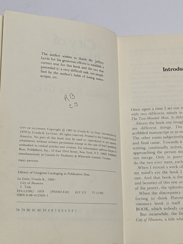 City of Illusions Ursula K. Le Guin First Edition 1978 Science Fiction gallery