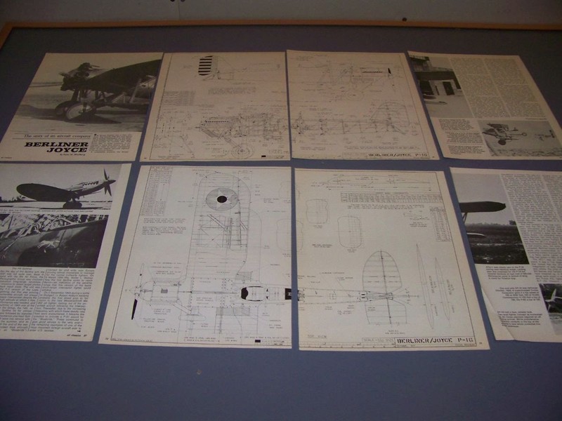 BERLINER-JOYCE P-16 «STORY OF AN AIRCRAFT CO.»..3-VIEWS/INBOARD PROFILE…(#566)