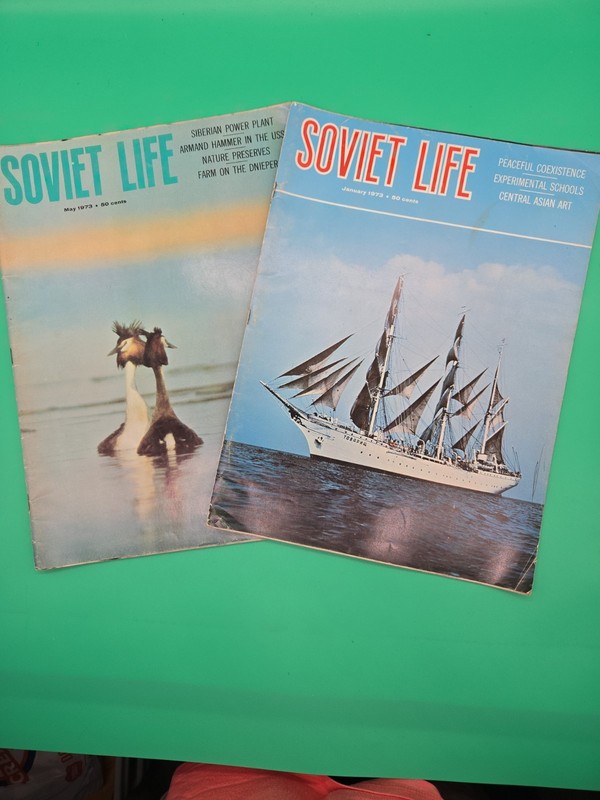 2 – Soviet Life Magazine Jan + May 1973 Soviet Union Vintage Russia Magazine
