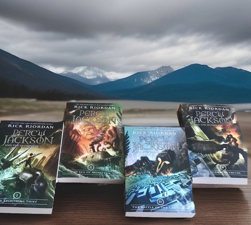 PERCY JACKSON Lot Of 4 Rick Riordan Books 1,2,4,5 In Series Adventure Literature