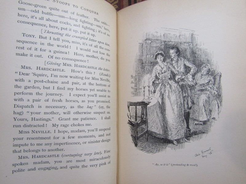 Ca. 1900 THE COMEDIES OF OLIVER GOLDSMITH Beautiful Gilt Binding Hammond Illus. gallery