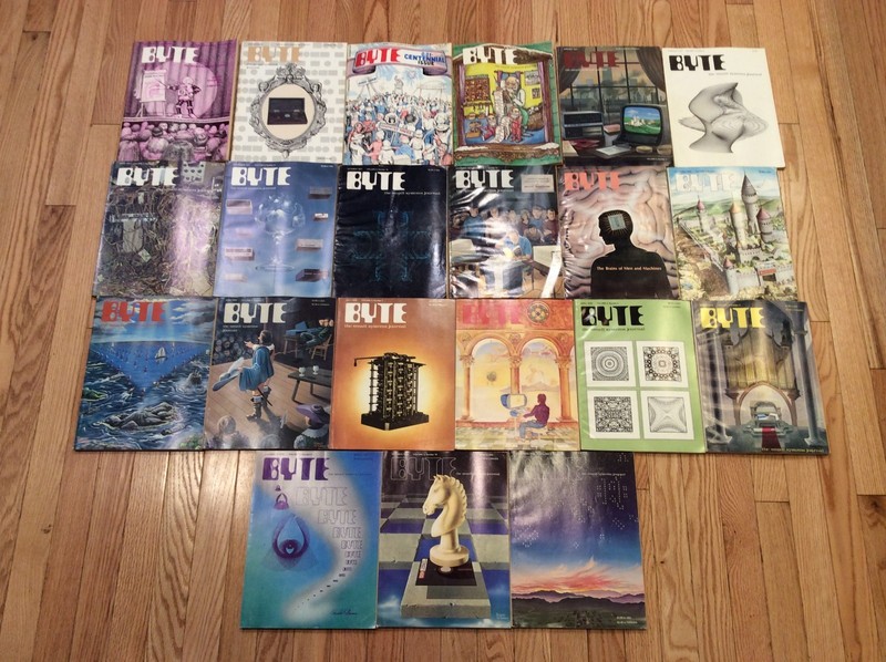 Lot of 21 BYTE Magazine Volumes, Various Years 1976 1977 1978, Star Trek