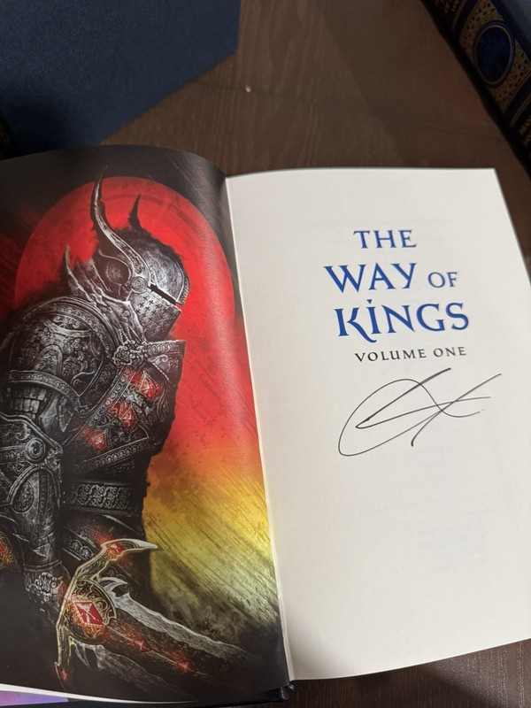 The Way of Kings and Words of Radiance, signed leatherbound editions gallery