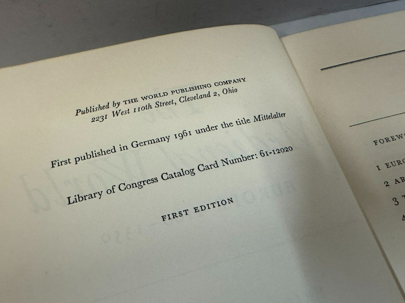 The Medieval World Europe 1100-1350 by Friedrich Heer 1962 First Edition HC gallery