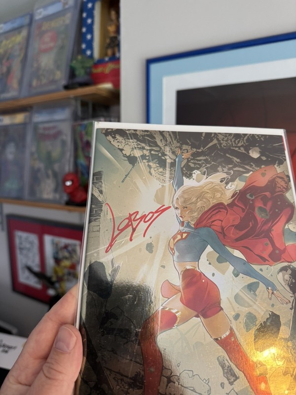 Supergirl 1 signed Villalobos Virgin Foil Variant CGC IT Superman Batman