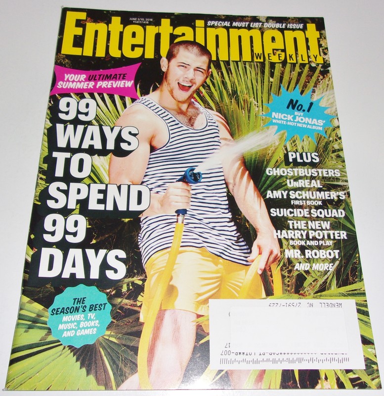 Nick Jonas Entertainment Weekly Jun 2016 Summer Preview Amy Schumer Harry Potter