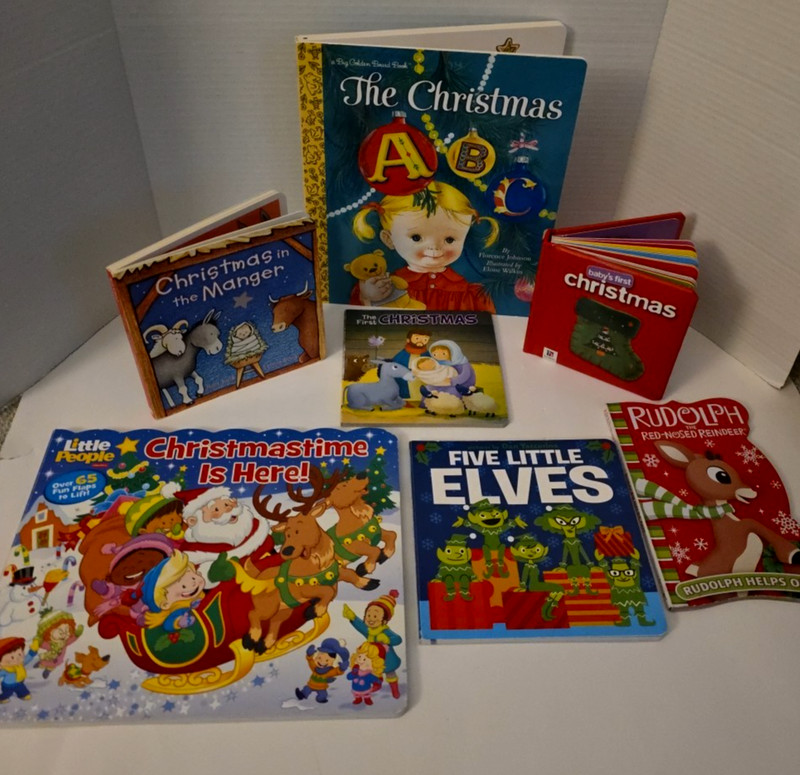Lot of Christmas Board Books For Baby/Toddler- 7 Books