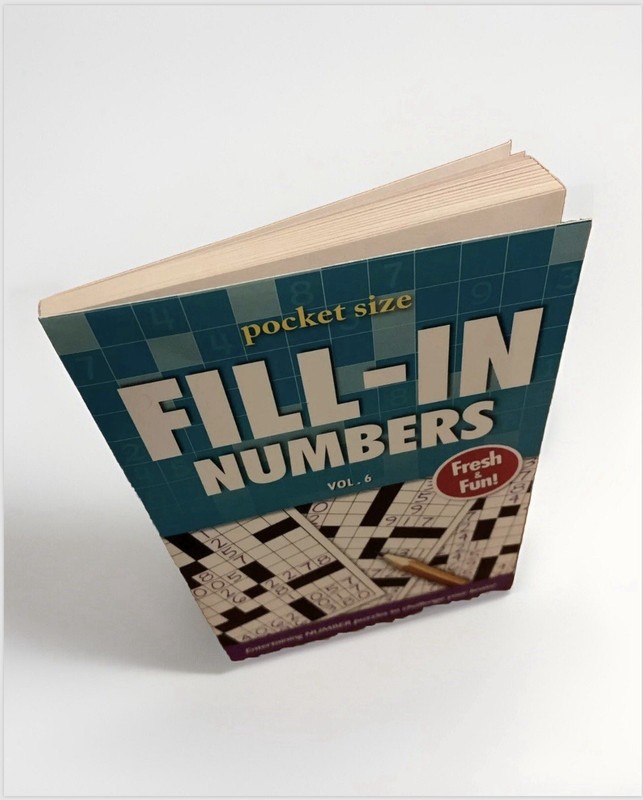 Fill-In Pocket Size Puzzle Book - Like Crossword But With Numbers Or Words gallery