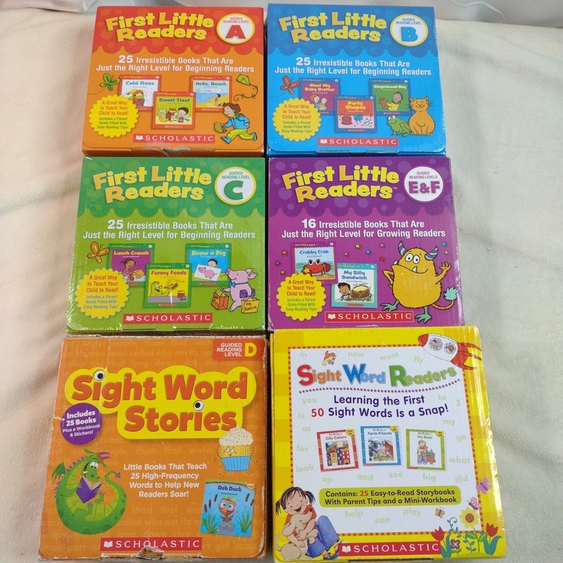 First Little Readers Parent Pack: Guided Reading Levels A, B, C, E F Sight Words