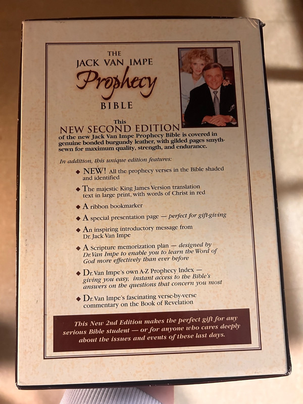 Jack Van Impe Prophecy Leather Bible New 2nd Edition King James Version Poster gallery