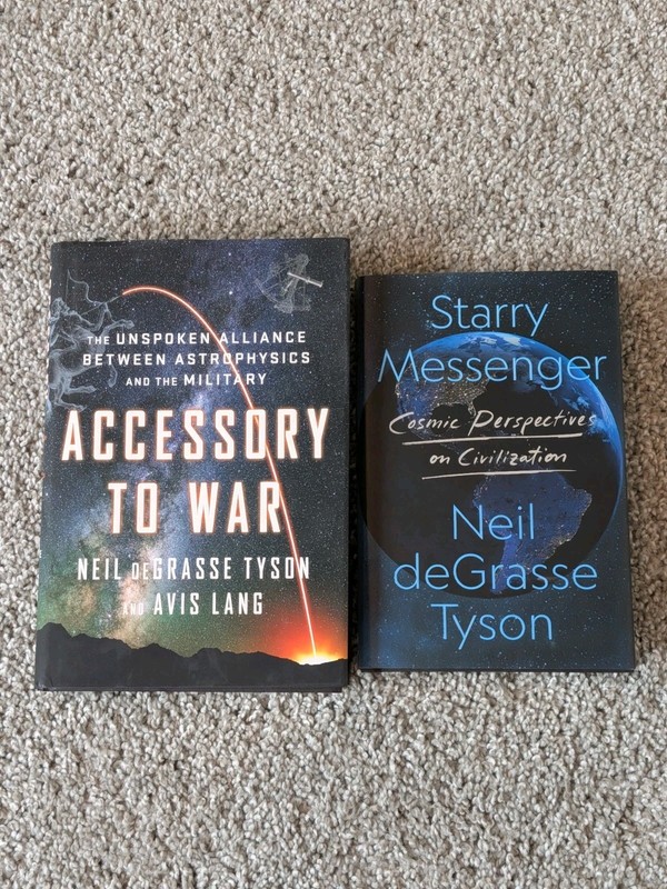 Clean Neil deGrasse Tyson Hardback Lot Starry Messenger Accessory To War