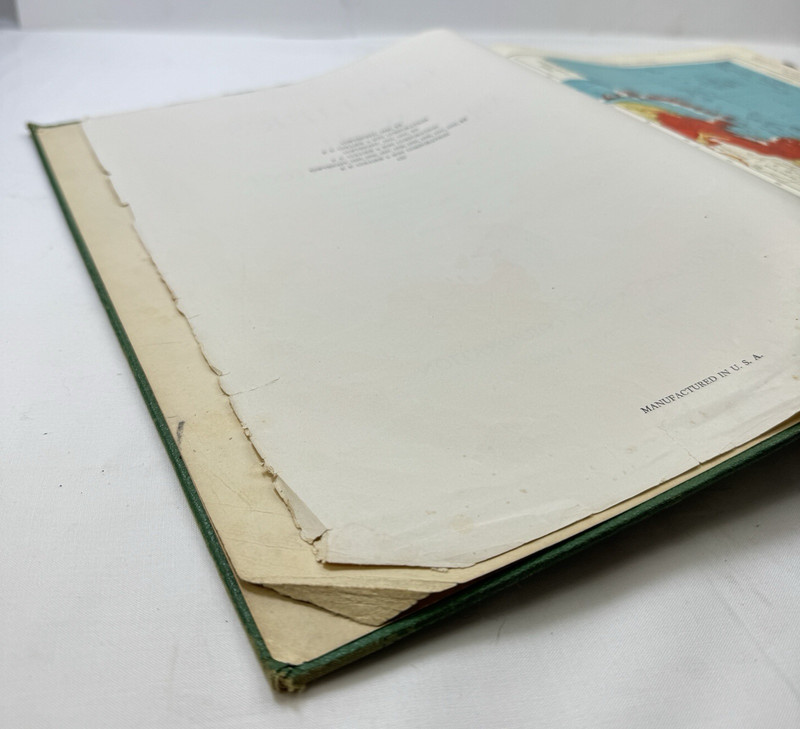 1945 Colliers World Atlas & Gazetteer PF Collier Oversized Illustrated Embossed gallery