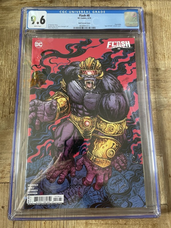 DC Comics THE FLASH #8 June 2024 CGC 9.6 NM+ Maria Wolf Ape-ril Fools LGY 808