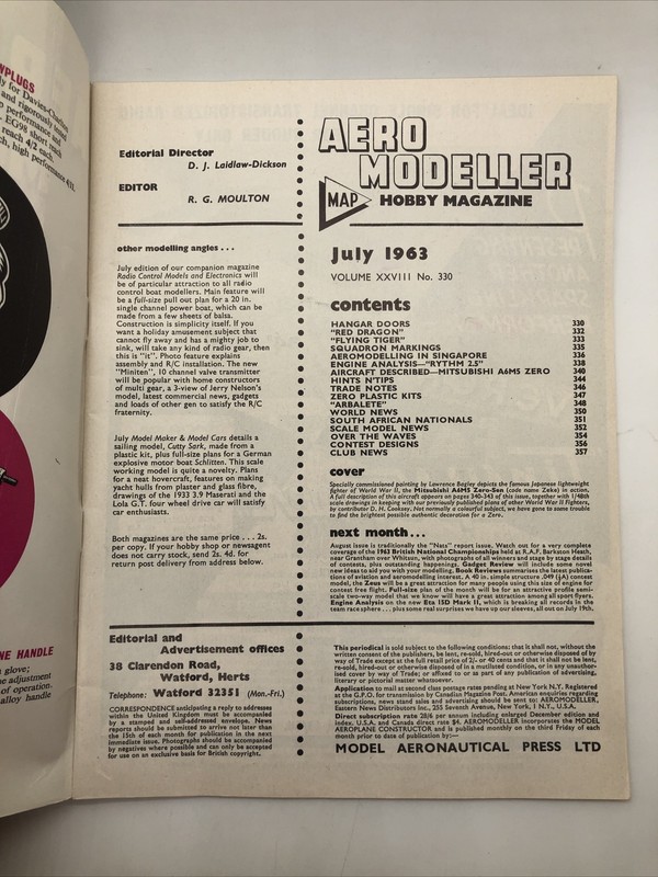 aero modeller magazine, july 1963 gallery