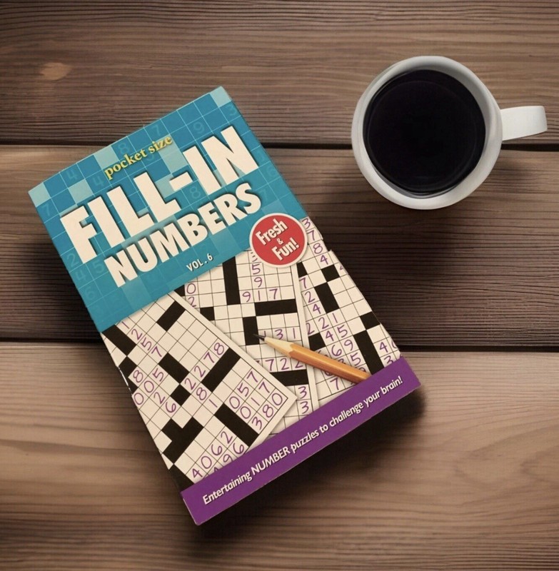 Fill-In Pocket Size Puzzle Book - Like Crossword But With Numbers Or Words gallery