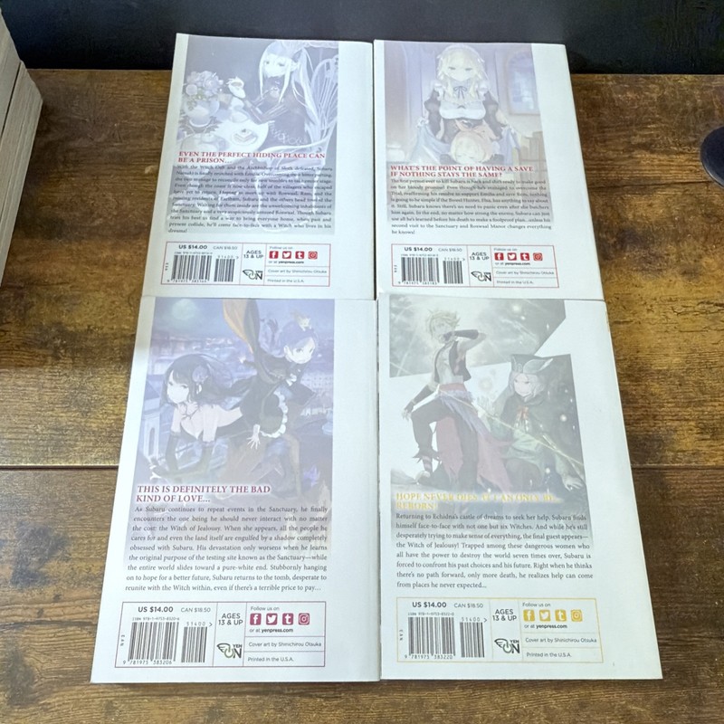 Lot of 14 Re:Zero Starting Life in Another World Books 1, 6-7, 10-15, 17-20 EX 5 gallery