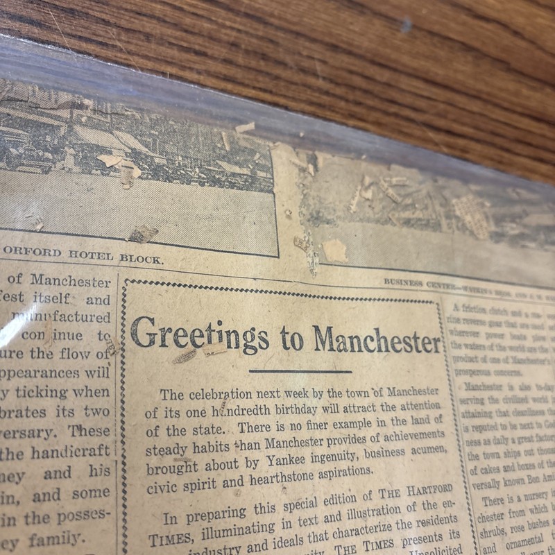 Manchester Centennial Edition of Hartford Times 1923 Newspaper CT History gallery