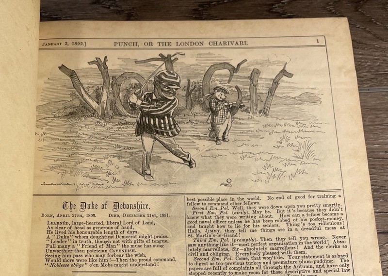 PUNCH, OR THE LONDON CHARIVARI. VOL. CII. JANUARY-JUNE, 1892 British Satire