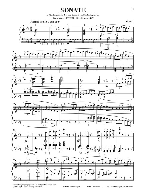 Ludwig van Beethoven Piano Sonata No. 4 in E-flat Major, Op. 7
