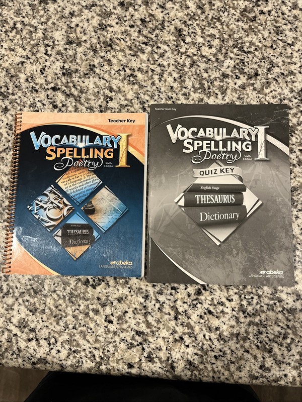 Abeka Vocabulary Spelling Poetry I 6th Edition Teacher Key and Quiz Key