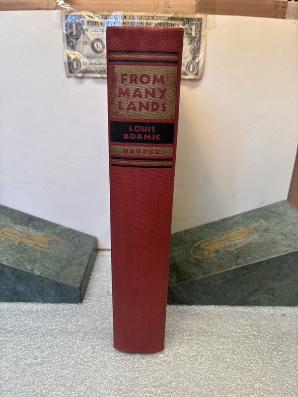 1940 From Many Lands Louis Adamic Harper Americana Immigration Hardcover
