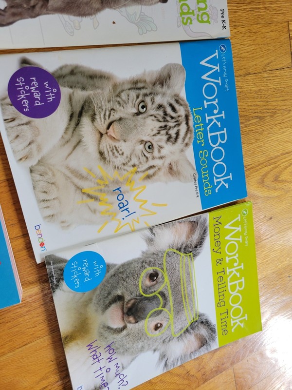New 7 Learning Workbooks, Phonics, Sounds, Letters, Time&money, Early Reading. gallery