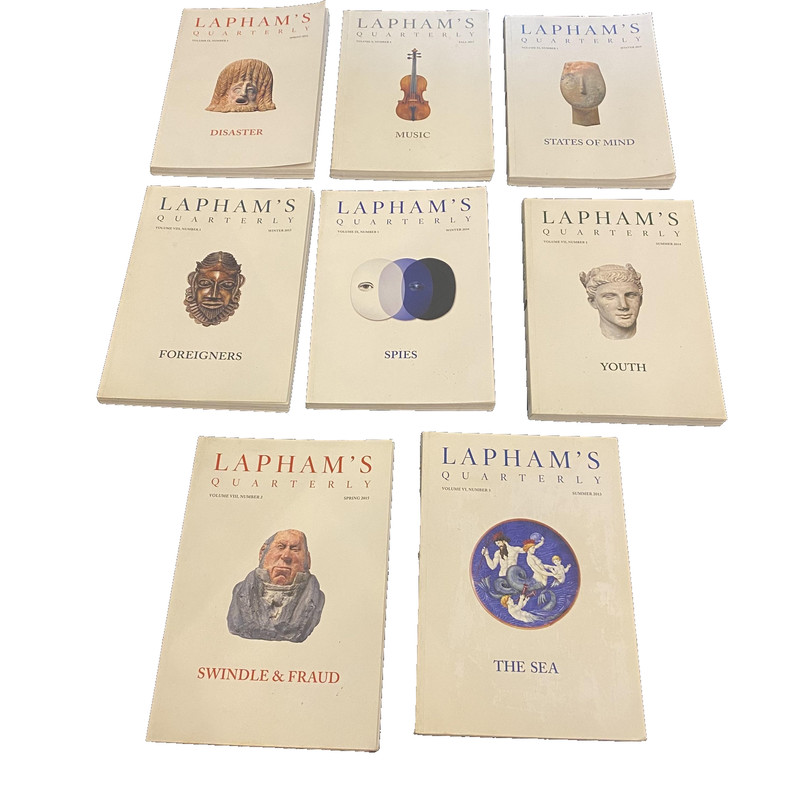 Lapham’s Quarterly Lot 8 Disaster Music Youth Spies Sea Swindle & Fraud PB