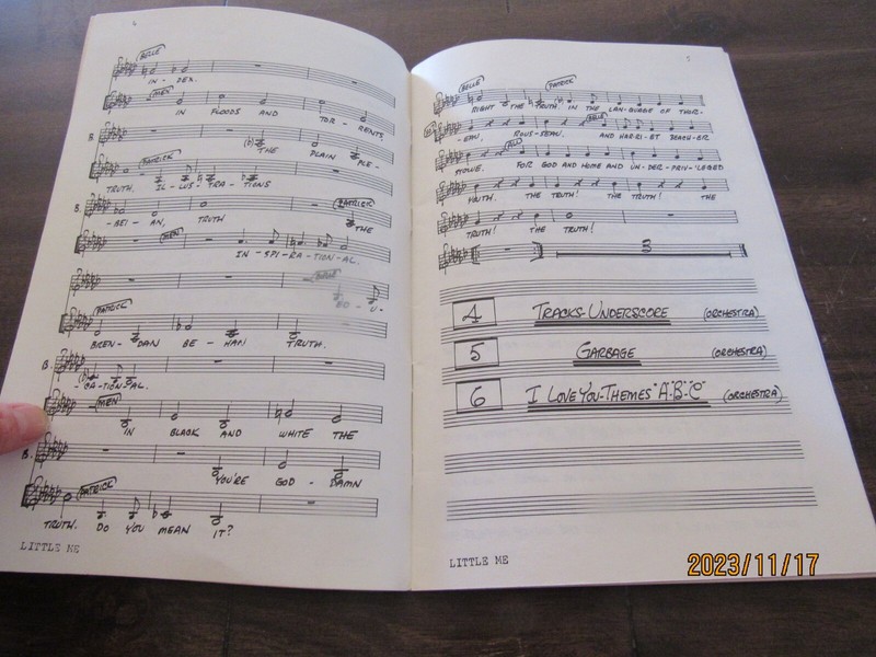 Little Me-Neil Simon-1977-Chorus Part-Song Sheet Music Book-Tams-Witmark Library gallery