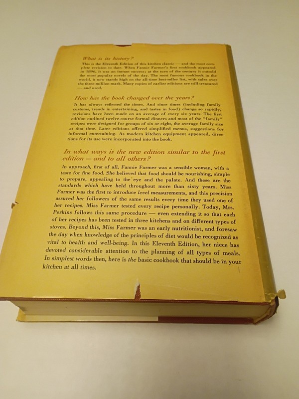 The Fannie Farmer Cookbook Eleventh Edition 1965 Hardcover Book Club Edition gallery
