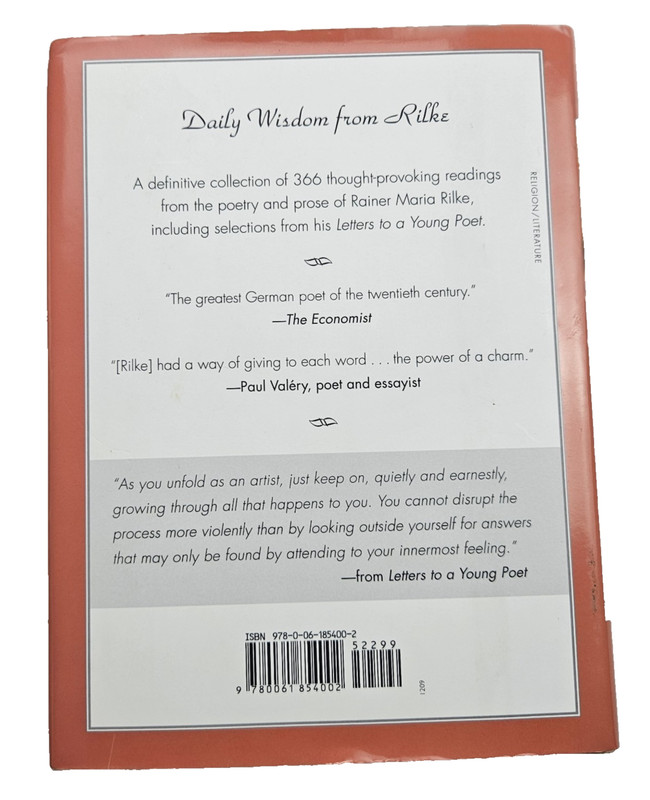 A Year With Rilke: Daily Readings From The Best of Rainer Maria Rilke HC/DJ gallery