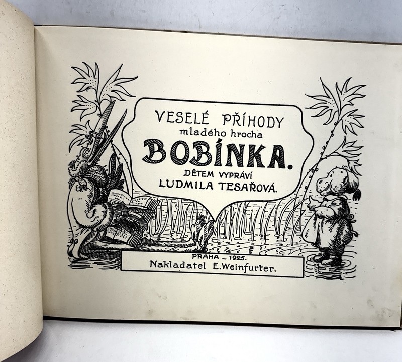 1925 Czech Children's Book Veselé Příhody Mladého Hrocha Bobínka Praha gallery
