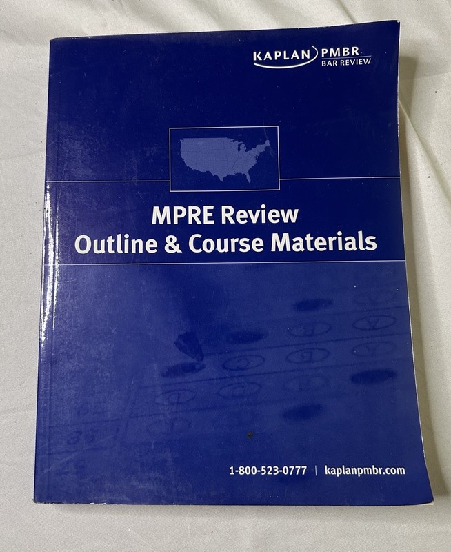 Kaplan PMBR MPRE Bar Review Outline & Course Materials Edu Study Guide Good USED