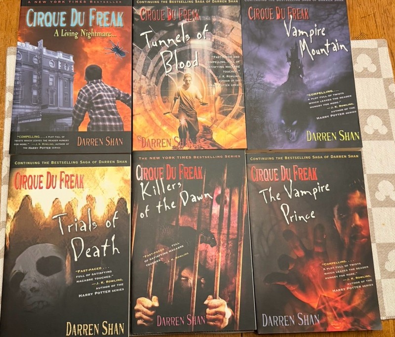 Lot Of Six Cirque Du Freak 1,3,4,5,6 And 9