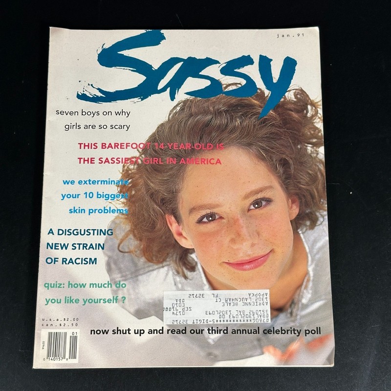 Vintage SASSY Magazine Teen Fashion Lifestyle Sassiest Girl Issue JAN 1991